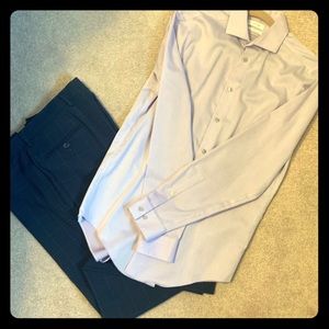 Calvin Klein dress pants & long sleeve button down